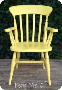 Upcycled Yellow Chair