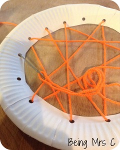 Paper Plate Spiders Web