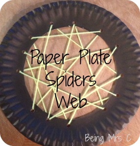 Paper Plate Spiders Web