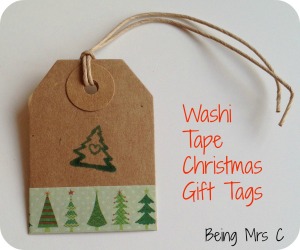 washi tape Christmas gift tags