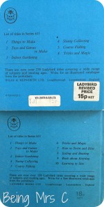 Ladybird Number in series back cover