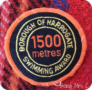1500m swimming badge