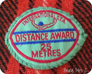 vintage 25m ASA swimming badge